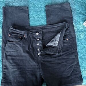 Auth Levi’s 501 Original Black Button Fly Jeans – Est. Size 29